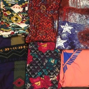 6 pair l/xl Lularoe kids leggings
